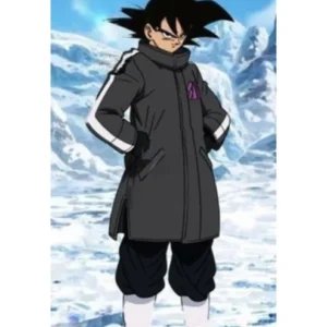 Dragon Ball Z Goku Sab Black Leather Jacket On Sale