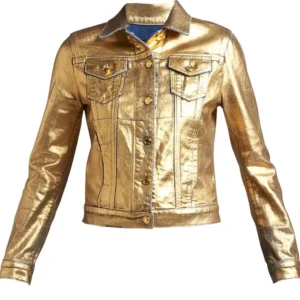E News Daryn Carp Gold Metallic Jacket On Sale