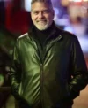 George Clooney Wolfs 2024 Black Leather Jacket On Sale 