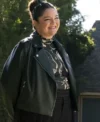 Hacks Season 03 Megan Stalter Black Biker Jacket
