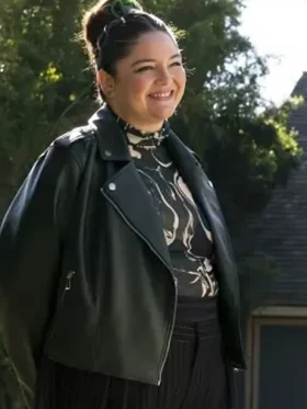 Hacks Season 03 Megan Stalter Black Biker Jacket