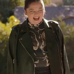 Hacks Season 03 Megan Stalter Black Biker Jacket On Sale