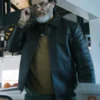 Michael Stuhlbarg The Instigators 2024 Black Leather Jacket On Sale