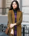 Monica Barbaro Movie A Complete Unknown Joan Baez Brown Coat