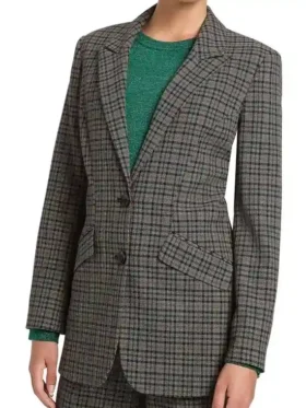 Oly Chalmers Davis Bump S04 Grey Plaid Blazer
