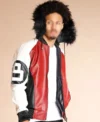 Order 8 Ball Logo Fur Hooded Leather Jacket