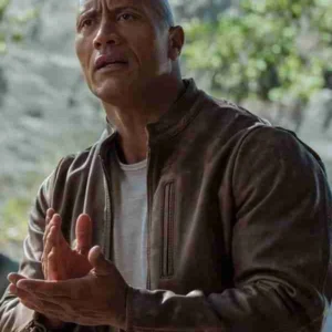 Rampage Dwayne Johnson Brown Real Leather Jacket