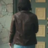 Rebecca Godfrey Under The Bridge 2024 Brown Leather Jacket On Sale