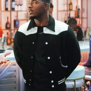 Shop All American S06 Spencer James Black Varsity Jacket