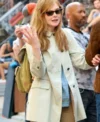 Shop Elle Fanning A Complete Unknown 2024 White Jacket