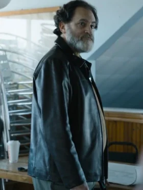 The Instigators 2024 Michael Stuhlbarg Black Leather Jacket