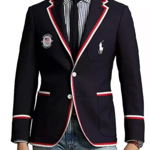The Today Show Al Roker Blue Stripe Trim Team USA Blazer On Sale