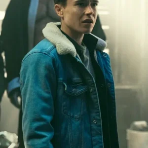 The Umbrella Academy S04 Vanya Hargreeves Shearling Denim Jacket On Sale