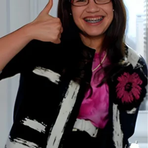 Ugly Betty Season 04 America Ferrara Black Brush Stroke Jacket On Sale