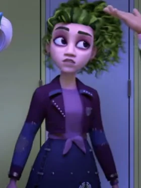 ZOMBIES 2024 Zoey Purple Cropped Jacket