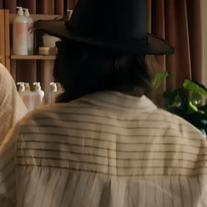 Agatha All Along Kathryn Hahn White Stripe Shirt