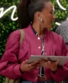 All American Homecoming S03 Netta Walker Pink Bomber Jacket