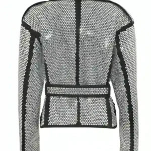 Benoit Emily in Paris S04 White Crystal Embellished Jacket On Sale