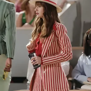 Emily In Paris Red Striped Suit On Sale