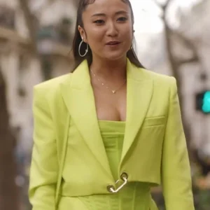 Emily In Paris S04 Ashley Park Neon Cropped Jacket On Sale