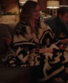 Emily In Paris S04 Camille Japy Printed Wool Cape Coat