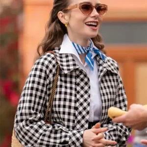 Emily In Paris S04 Lily Collins Plaid Jacket