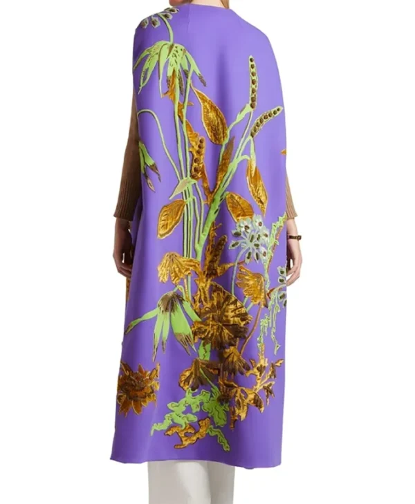 Emily In Paris S04 Lily Collins Purple Cape Coat On Sale
