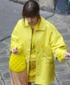 Emily In Paris S04 Lily Collins Yellow Jacket On Sale