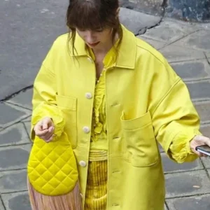 Emily In Paris S04 Lily Collins Yellow Jacket On Sale