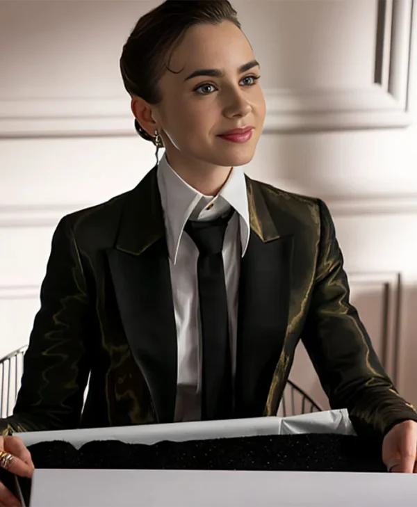 Emily In Paris Season 04 Lily Collins Black Blazer