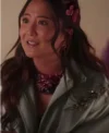 Emily in Paris S04 Ashley Park Embellished Satin Bomber Jacket On Sale
