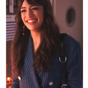 Emily in Paris S04 Genevieve Navy Pinstriped Blazer