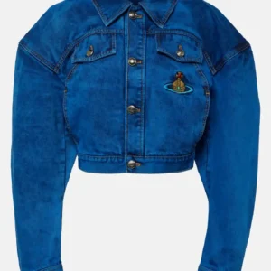 Emily in Paris S04 Lily Collins Blue Denim Cropped Jacket