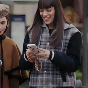 Emily in Paris S04 Thalia Besson Plaid Bomber Jacket