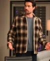 Found S02 Brett Dalton Brown Shearling Checked Jacket