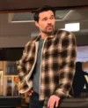 Found S02 Brett Dalton Brown Shearling Checked Jacket On Sale