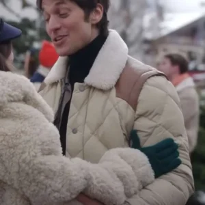 Gabriel Emily in Paris Season 04 Beige Quilted Jacket