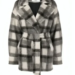 Genevieve Emily in Paris S04 Wool Plaid Coat