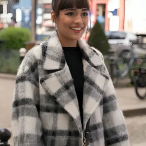 Genevieve Emily in Paris S04 Wool Plaid Coat On Sale