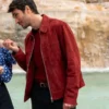 Marcello Emily in Paris S04 Red Suede Leather Jacket