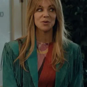 Morgan High Potential 2024 Green Fringe Leather Jacket