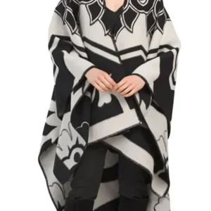 Order Emily In Paris S04 Camille Japy Printed Wool Cape Coat