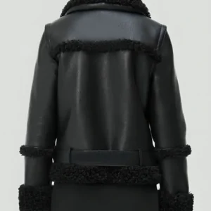 Order Only Murders in the Building S04 Mabel Faux Sherpa Black Jacket