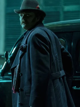 Pilou Asbaek Salems Lot 2024 Black Trench Coat
