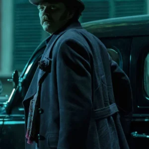 Pilou Asbaek Salems Lot 2024 Black Trench Coat