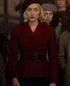 Saoirse Ronan Blitz 2024 Red Tweed Blazer On Sale