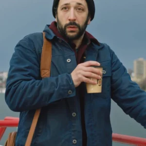 Shop Desmin Borges Hangdog 2024 Blue Cotton Jacket