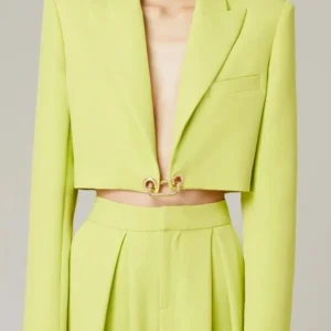 Shop Emily In Paris S04 Ashley Park Neon Cropped Jacket