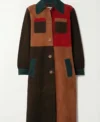 Shop Only Murders in the Building S04 Mabel Patchwork Suede Coat