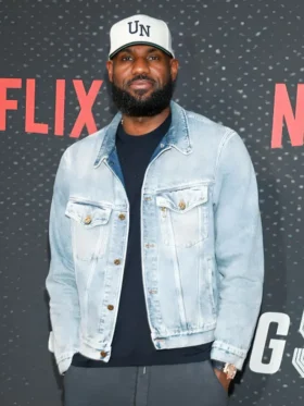 Starting 5 LeBron James Blue Denim Jacket